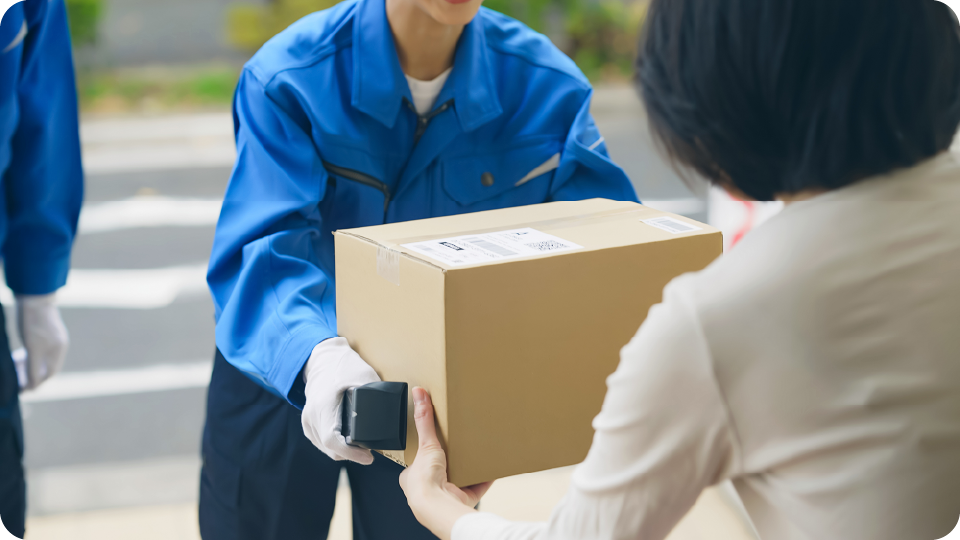 荷物の受け渡し